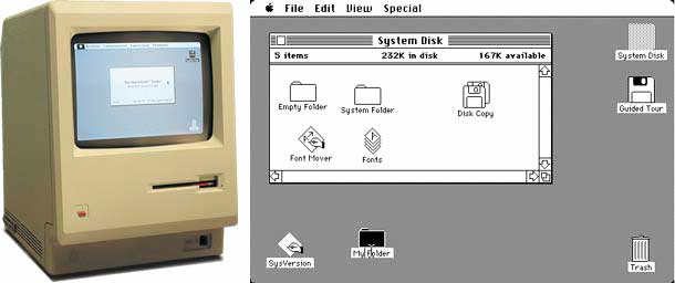 The Apple Macintosh and Mac OS (System 1) Screen Shot