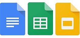 Google Docs, Sheets and Slides logos